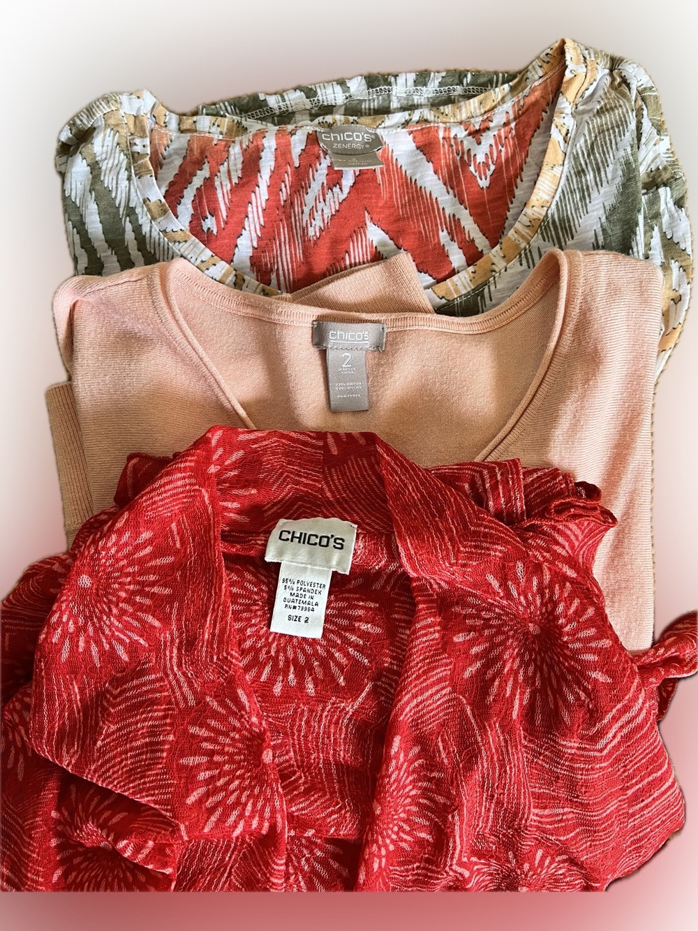 Chicory Bundle of 3 tops sweater crinkle tee beach cover up large 2 12 14
